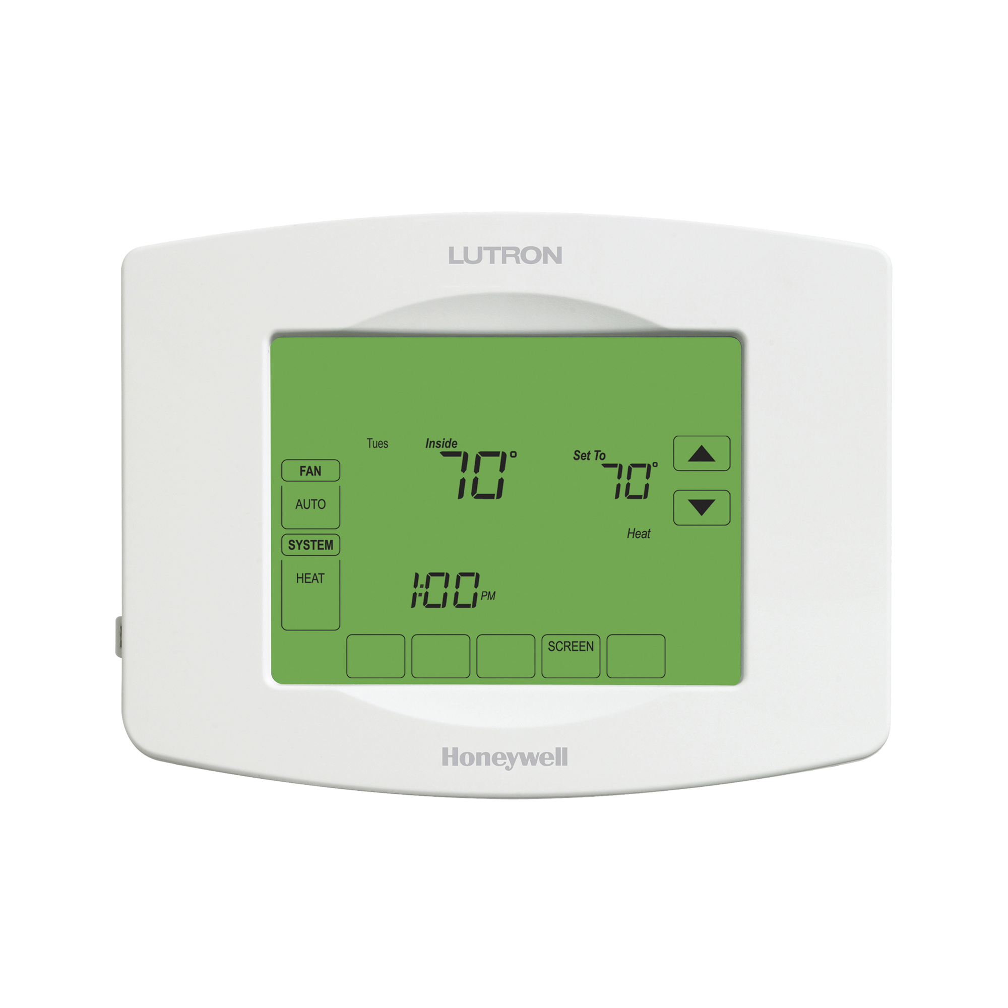 Termostato Touchpro inalambrico, para el control de clima, se integra a soluciones LUTRON RadioRa2/RA2 Select.