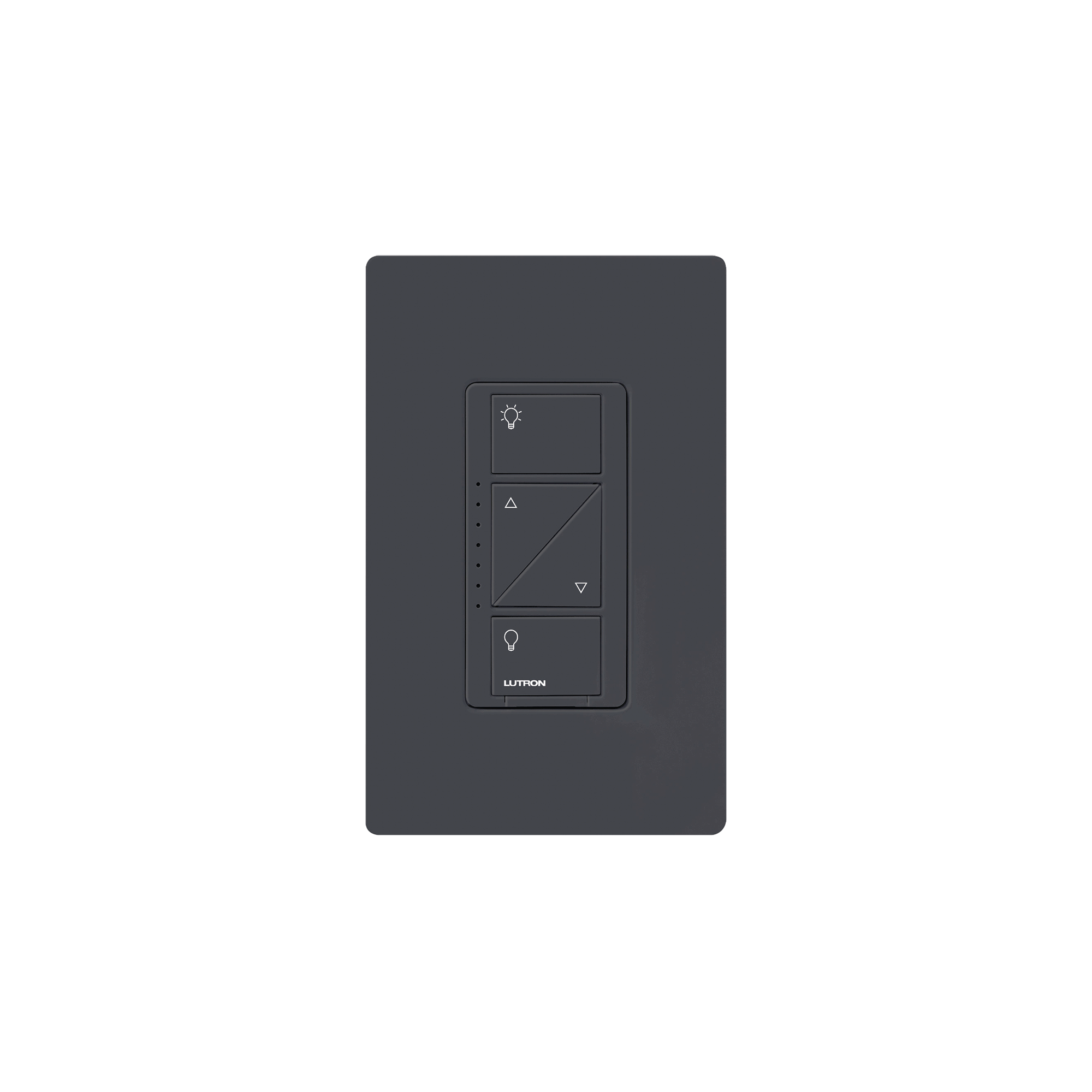 Atenuador (Dimmer) de pared. Aumenta/Disminuye Intensidad de Iluminación. No requiere cable neutro, integrable al HUB de Caseta y su App.