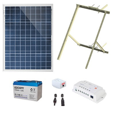 Kit Solar de 14 W con PoE Pasivo 24 Vcd para un radio de Ubiquiti airMAX o Cambium ePMP