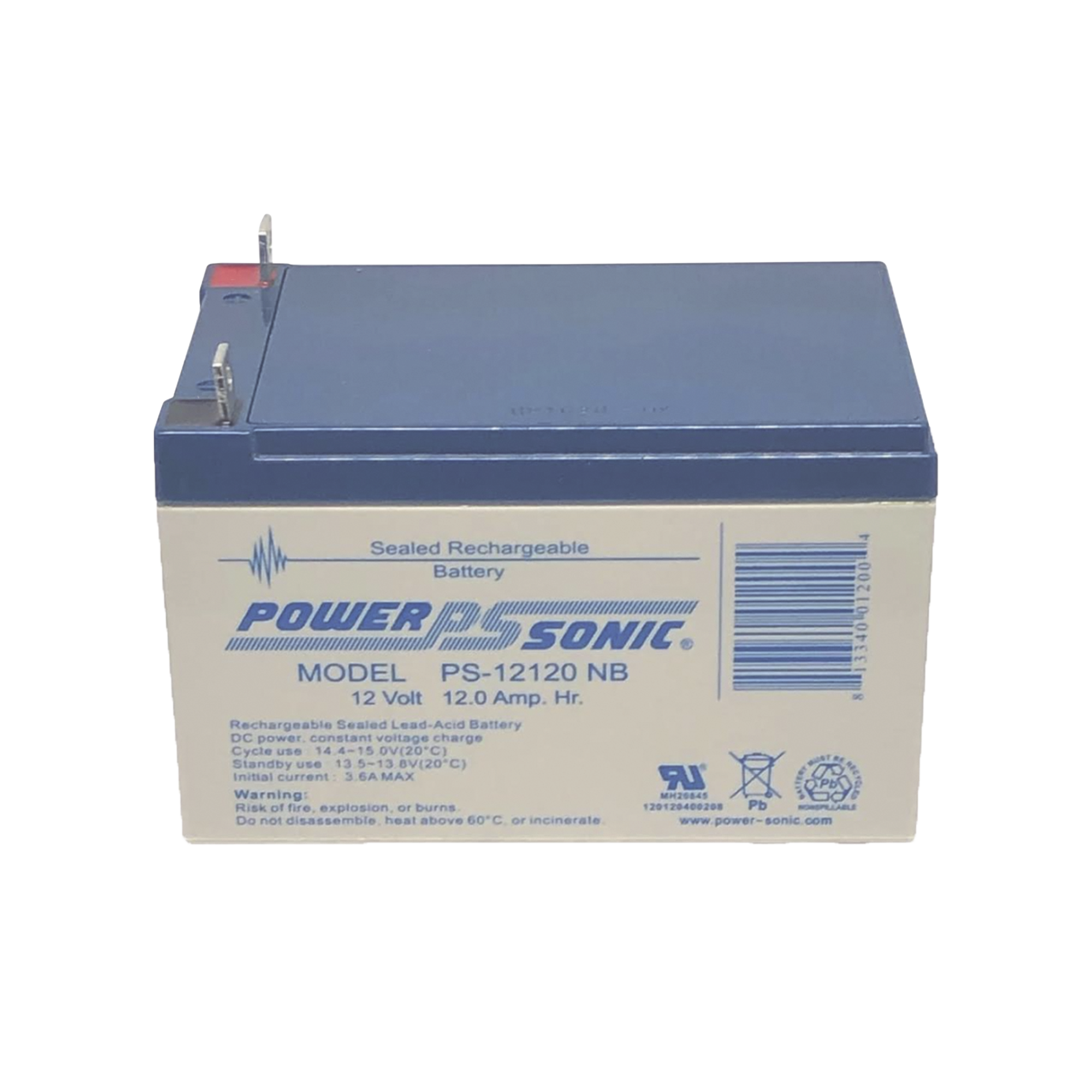 Batería de Respaldo UL de 12V 12AH / Ideal para Sistemas de Detección de Incendio / Control de Acceso / Intrusión / Videovigilancia / Terminales Tipo NB