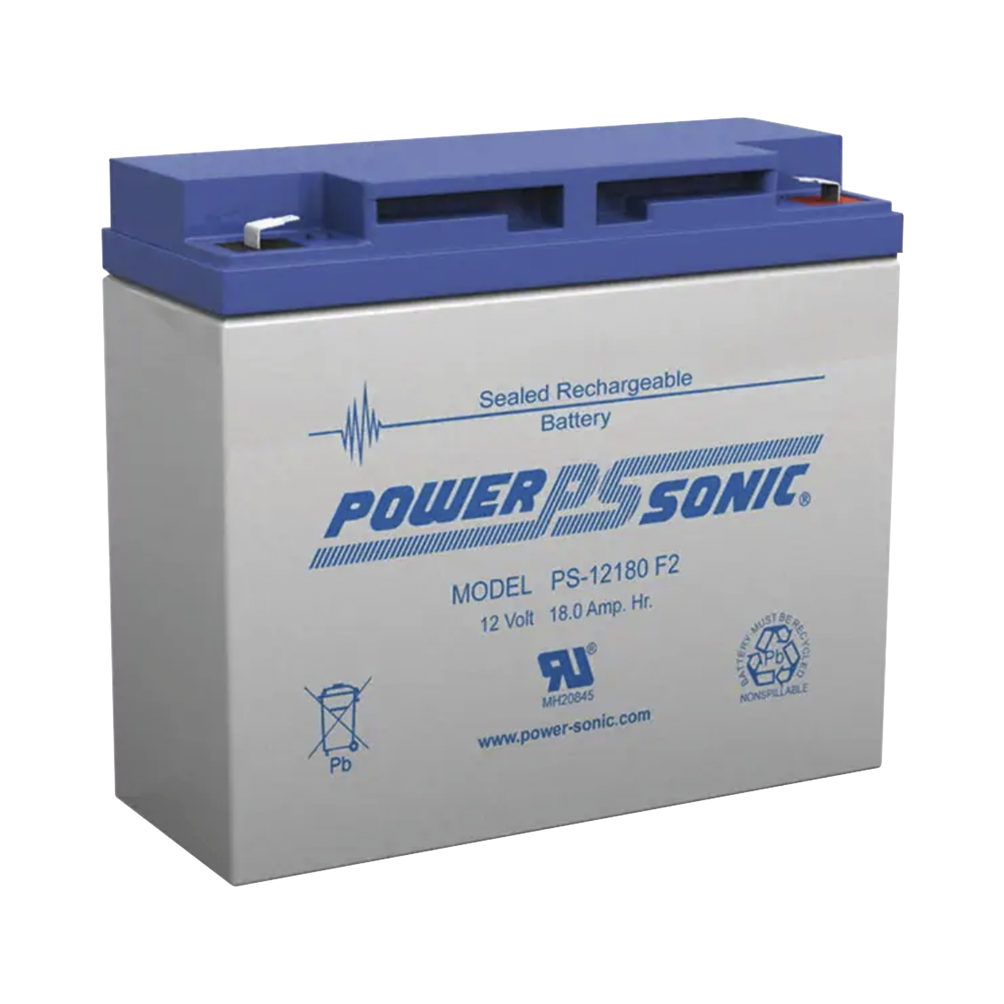 Batería de Respaldo UL de 12V 18AH / Ideal para Sistemas de Detección de Incendio / Control de Acceso / Intrusión / Videovigilancia / Terminales Tipo F2