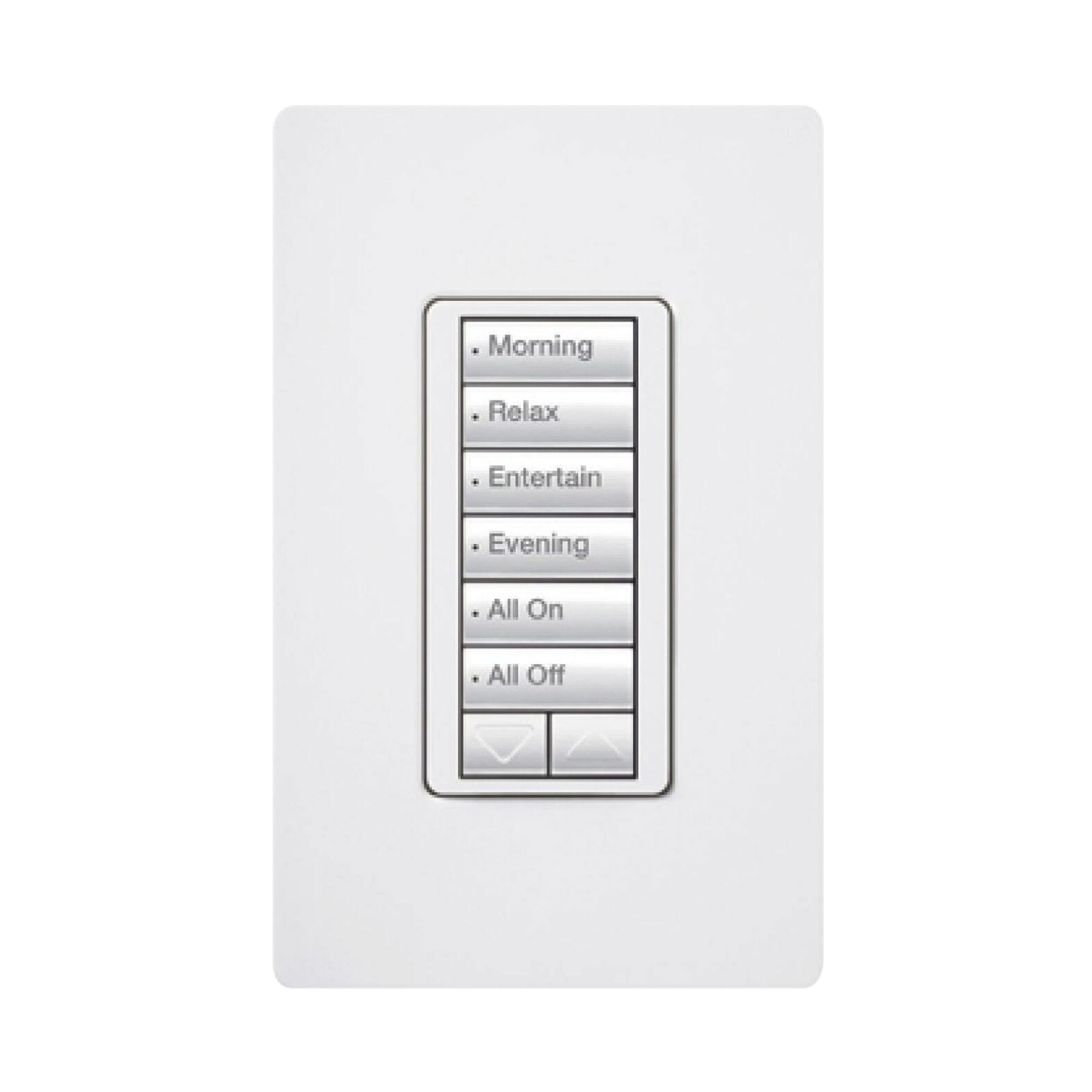 Teclado Seetouch Hibrido 6 botones, 2 botones subir/bajar, programe escenas diferentes en cada botón,puede instalarse en un interruptor de luz.