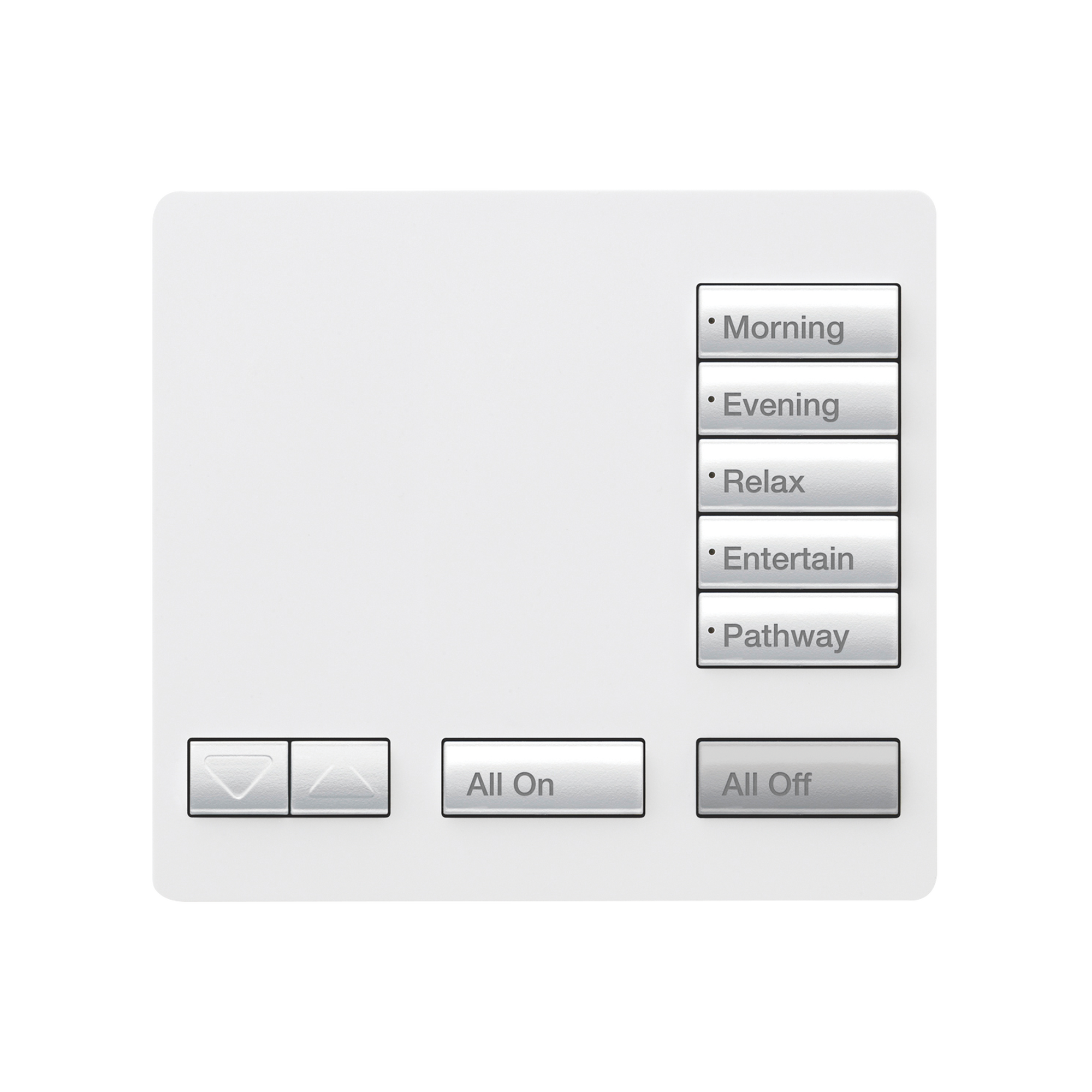 Teclado seetouch, sobre mesa 5 botones,  Botonera Retroiluminada / programe escenas diferentes en cada botón.