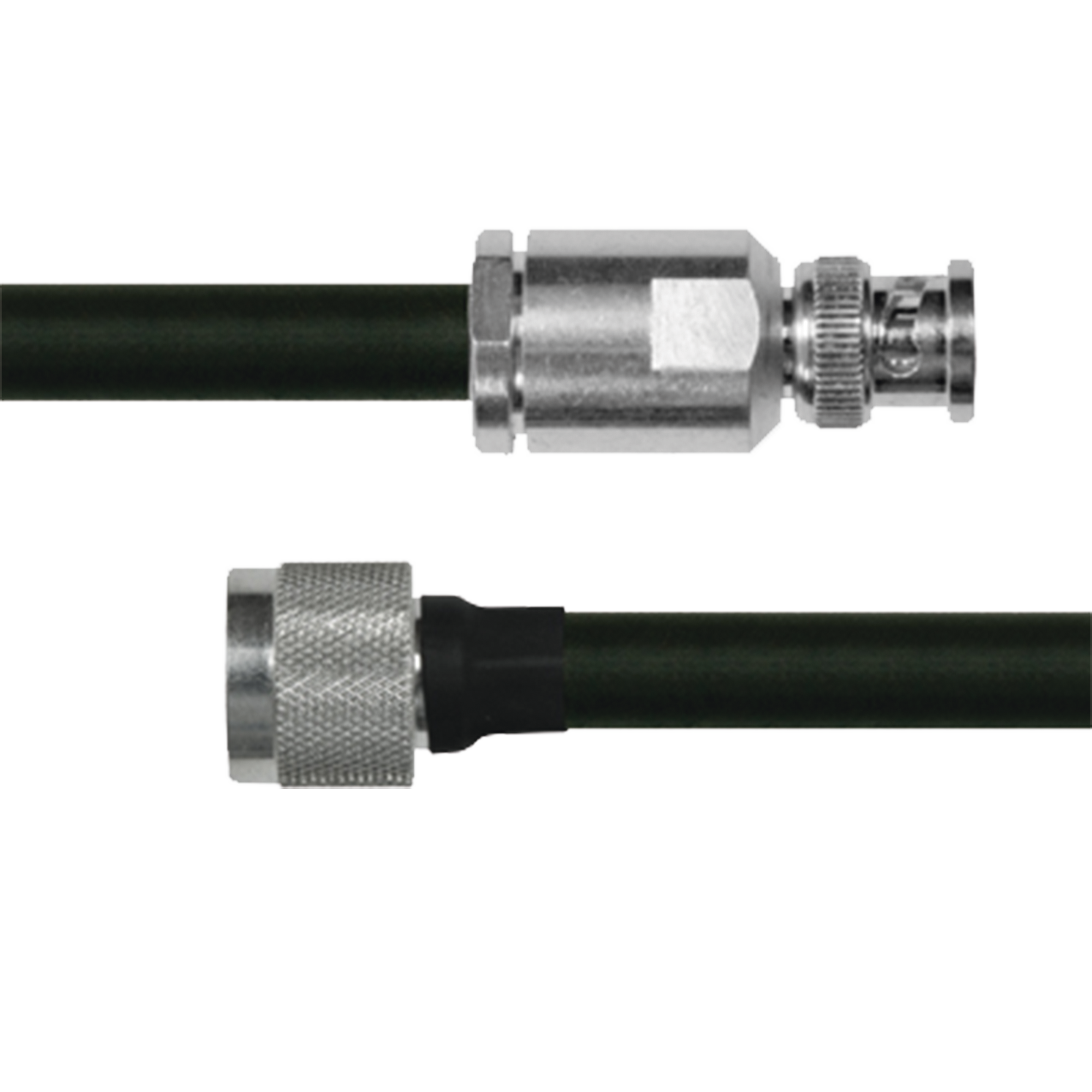Cable Coaxial RG-214/U de 180 cm, en 50 Ohm, 0.425", CD-4 GHz, con Conectores BNC Macho a N Macho.
