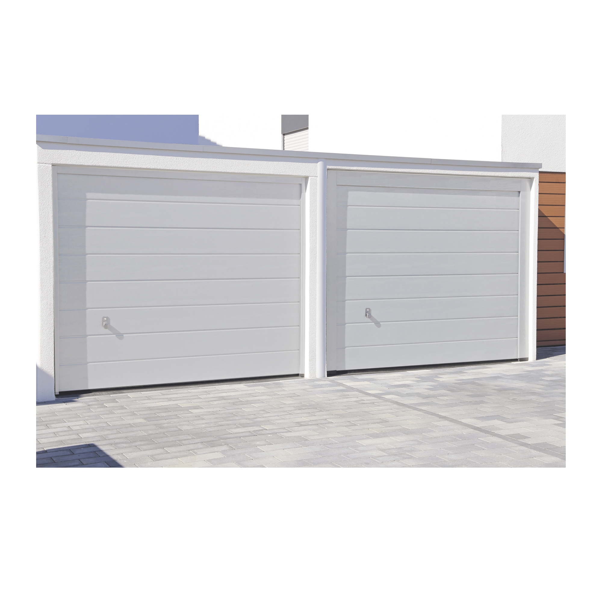 Sección para puerta de Garage / Lisa / Color blanco / Para GARAGE107 / Estilo Americana.
