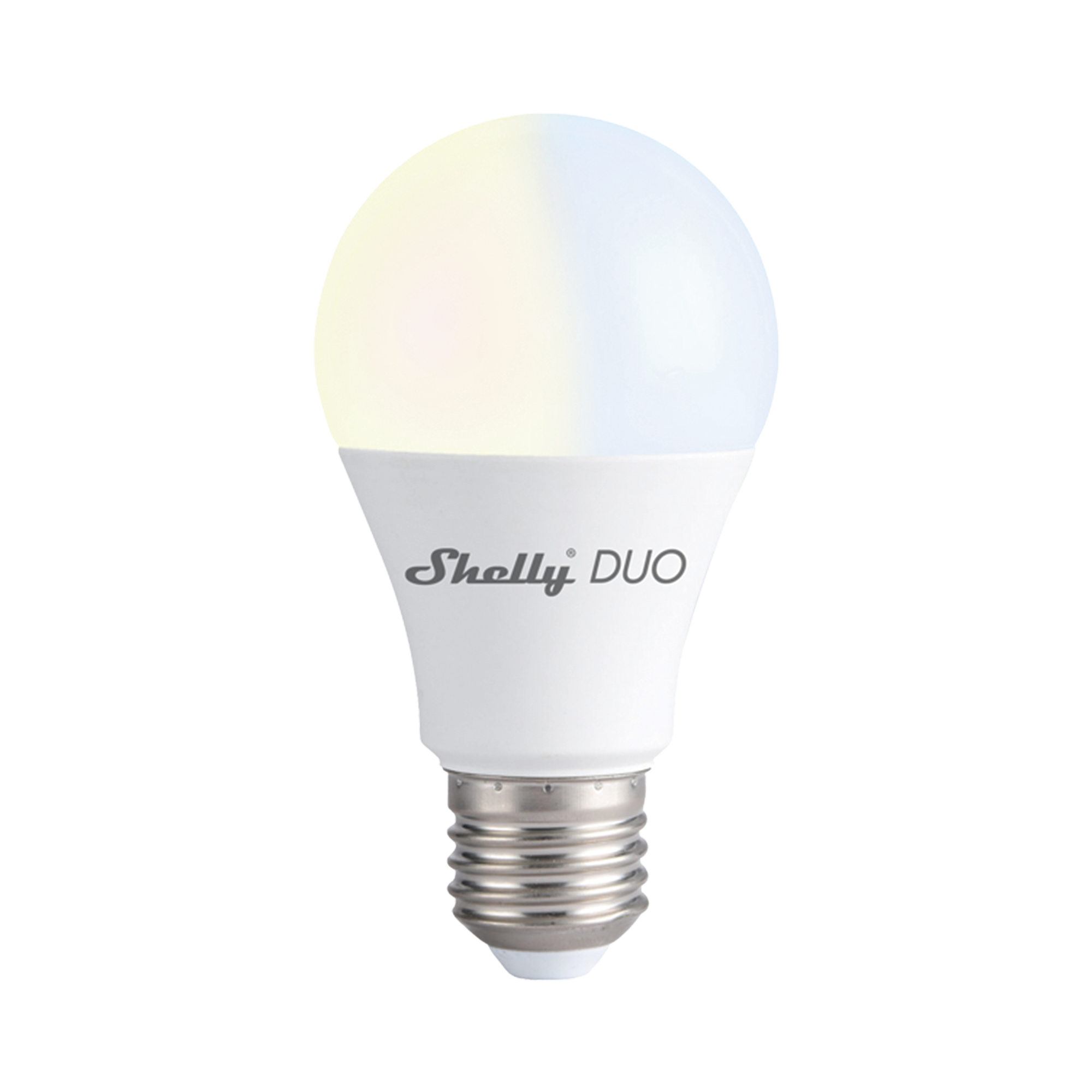Foco tipo inteligente con señal inalámbrica, color dual blanco y cálido, uso de App Shelly.