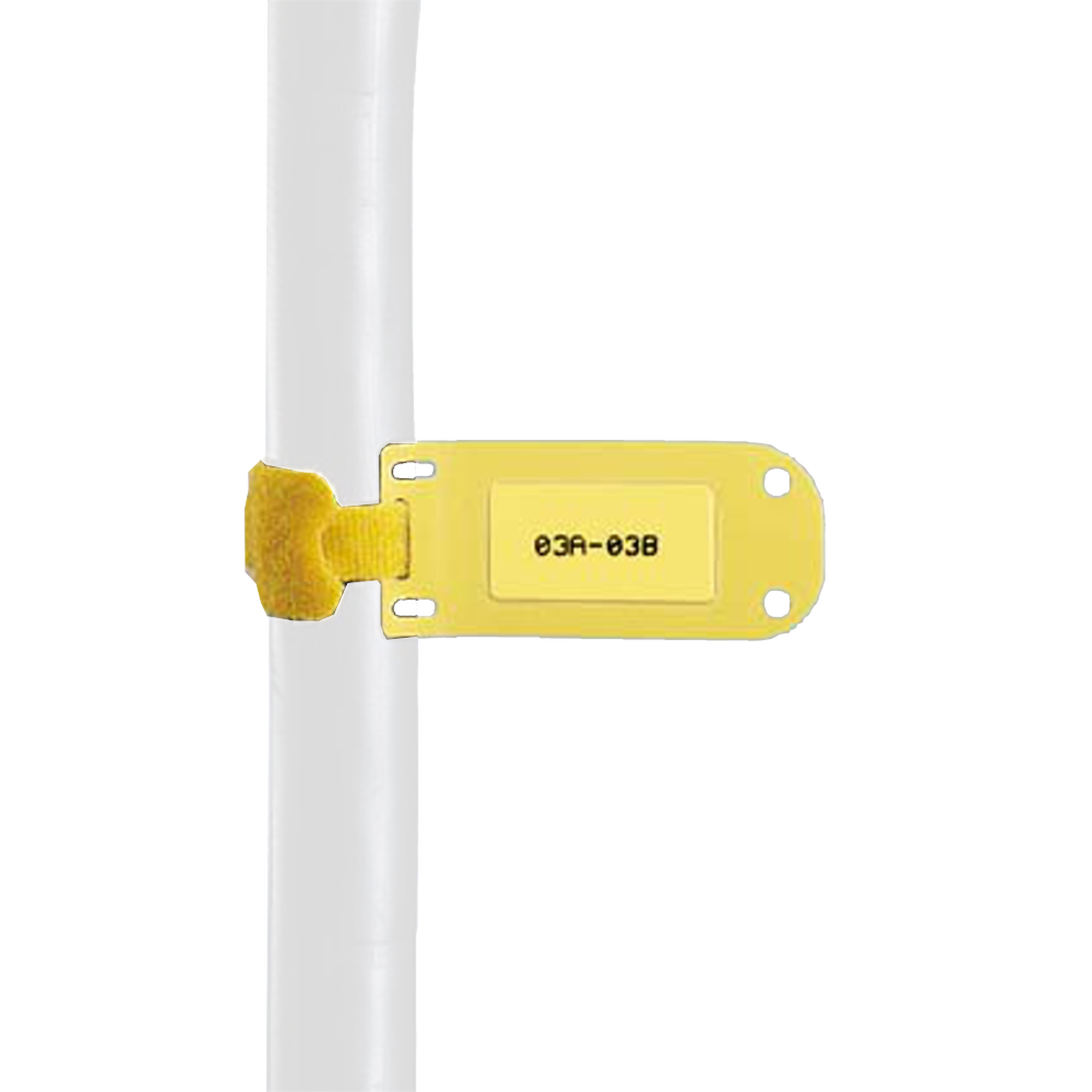 Paquete de 25 Marcadores de Identificación Autolaminados, de 33.3 x 76.2 mm, Uso Interior/Exterior, Color Amarillo