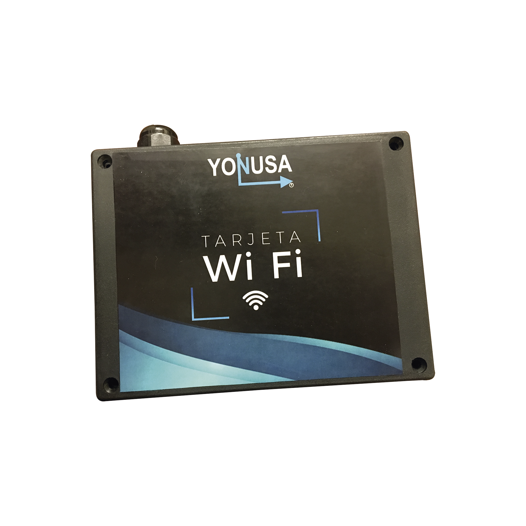 Modulo WIFI con gabinete para uso en Energizadores YONUSA/Aplicación sin costo/Activación Remota de 4 salidas tipo Relay con alta capacidad.