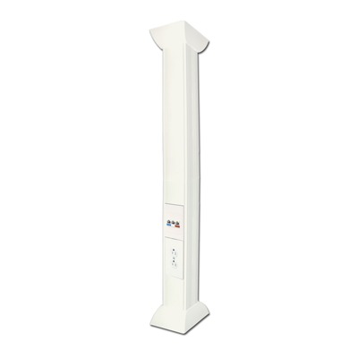 Pole Blanco de 3m para instalaciones eléctricas, voz y datos, No incluye accesorios, se venden por separado los  modelos TEK100DUPLEX( accesorios de fijacion y contacto duplex) y TEK100UNI ( soporte y tapa universal) (13000-01000)