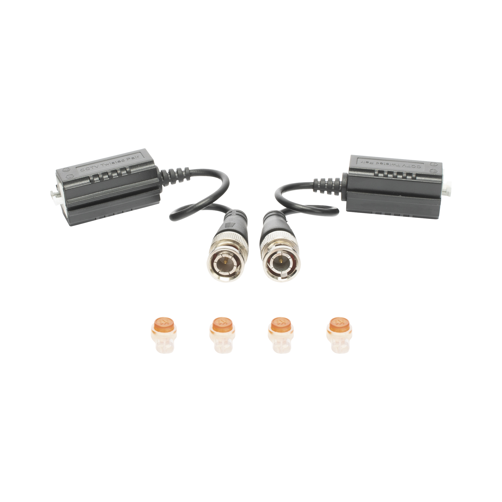 Kit de Transceptores (Baluns) para EXTERIOR TurboHD Hasta 4K HD-TVI / HD-CVI / AHD / CVBS / COAXITRON / AUDIO POR COAXITRON  / Menu OSD / CONECTORES 100% COBRE / Con Cable RF Blindado. Distancia de hasta 200 m en 4K. Calidad PREMIUM