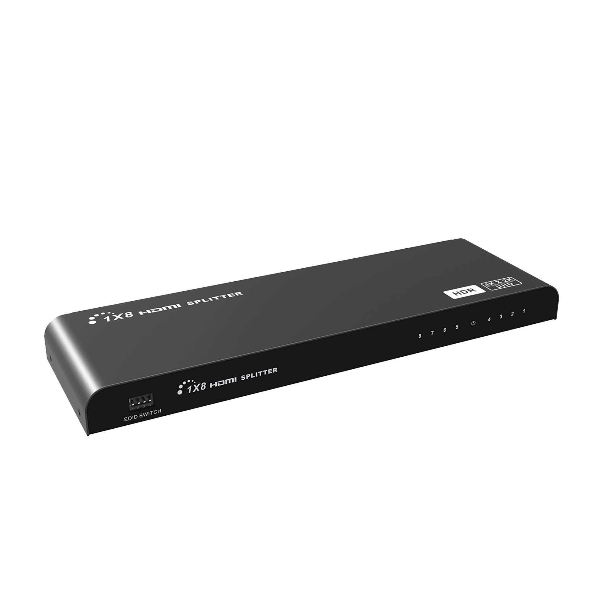 Divisor (Splitter) HDMI 4K de 1 Entrada a 8 Salidas (Simultaneas) / Soporta 4K×2K / Soporta 4 equipos con conexión en Cascada / Ajuste de resoluciones EDID / HDR / HDMI 2.0 /  HDCP 2.2  / Permite mezclar pantallas en 4K y 1080P