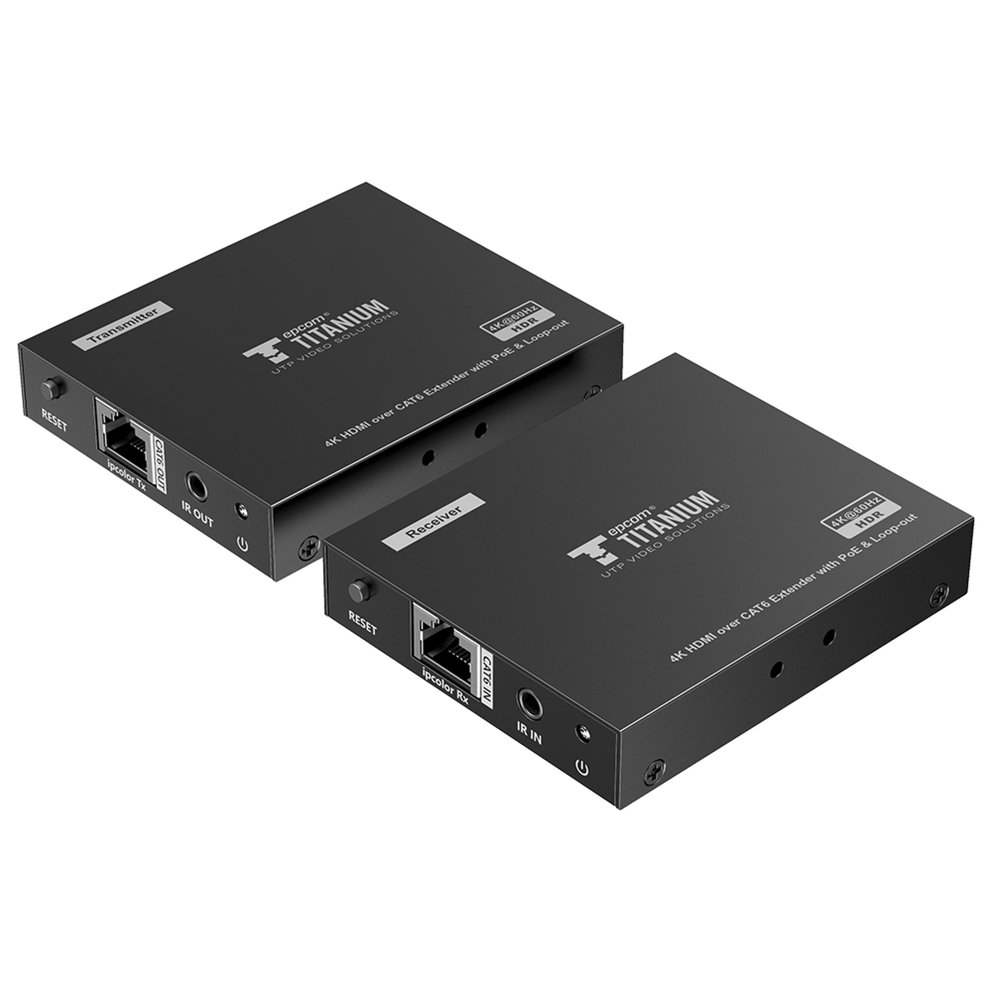 Kit Extensor HDMI para distancias de 70 metros / Resolución 4K x 2K@ 30 Hz/ Cat 6, 6a y 7 / IPCOLOR / CERO LATENCIA / SIN COMPRIMIR / Salida Loop / Control IR  / Salida de audio de 3.5mm.