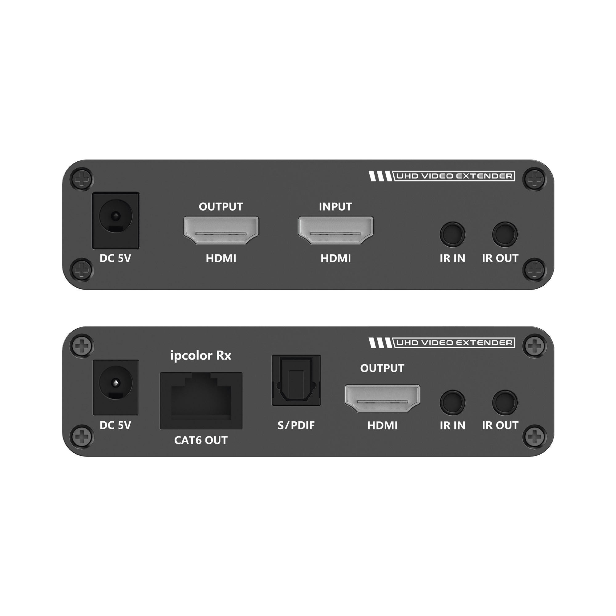 Kit Extensor HDMI hasta 700 metros con conexión en cascada / Resolución 4K @ 60 Hz/ Cat 6, 6a y 7 / IPCOLOR / CERO LATENCIA / SIN COMPRIMIR / HDR10 / Salida Loop / IR bidireccional / Puerto S/PDIF / Soporta ARC / Soporta 10 TT-676-Rx.