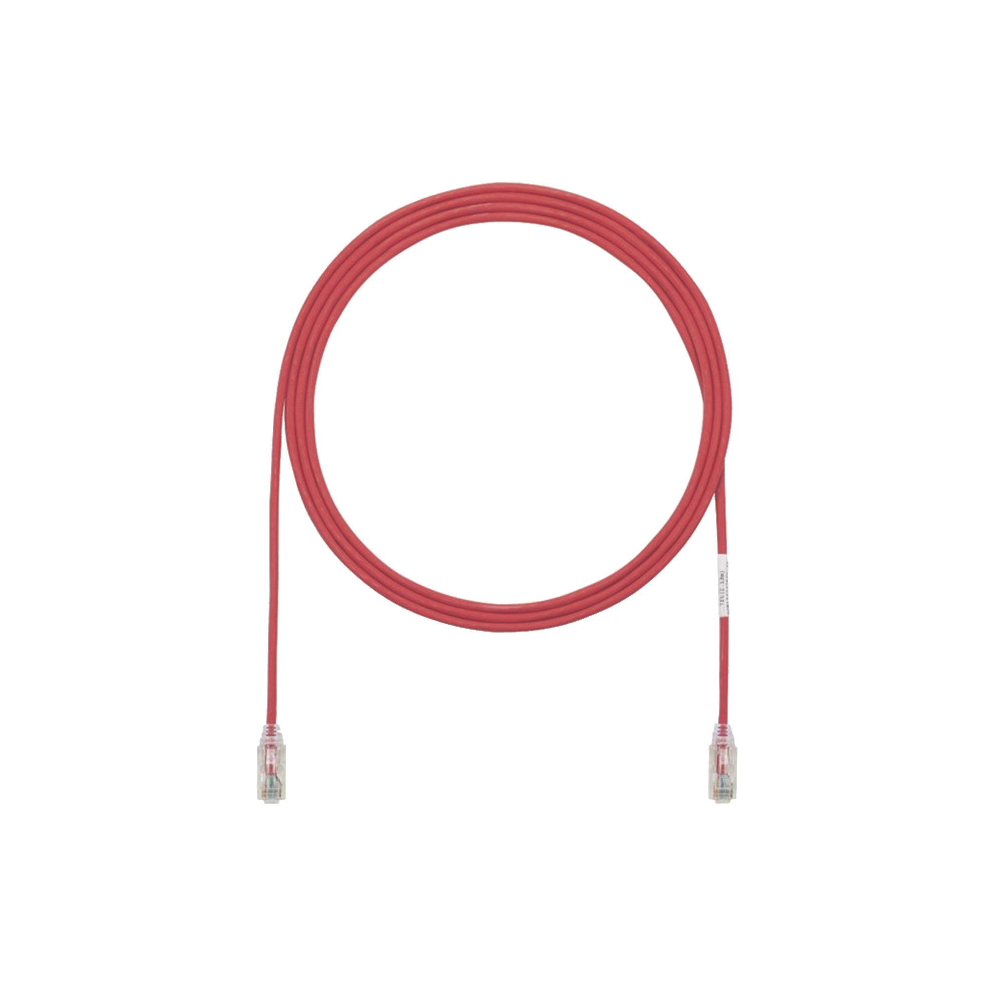 Cable de Parcheo TX6, UTP Cat6, Diámetro Reducido (28AWG), Color Rojo, 10ft