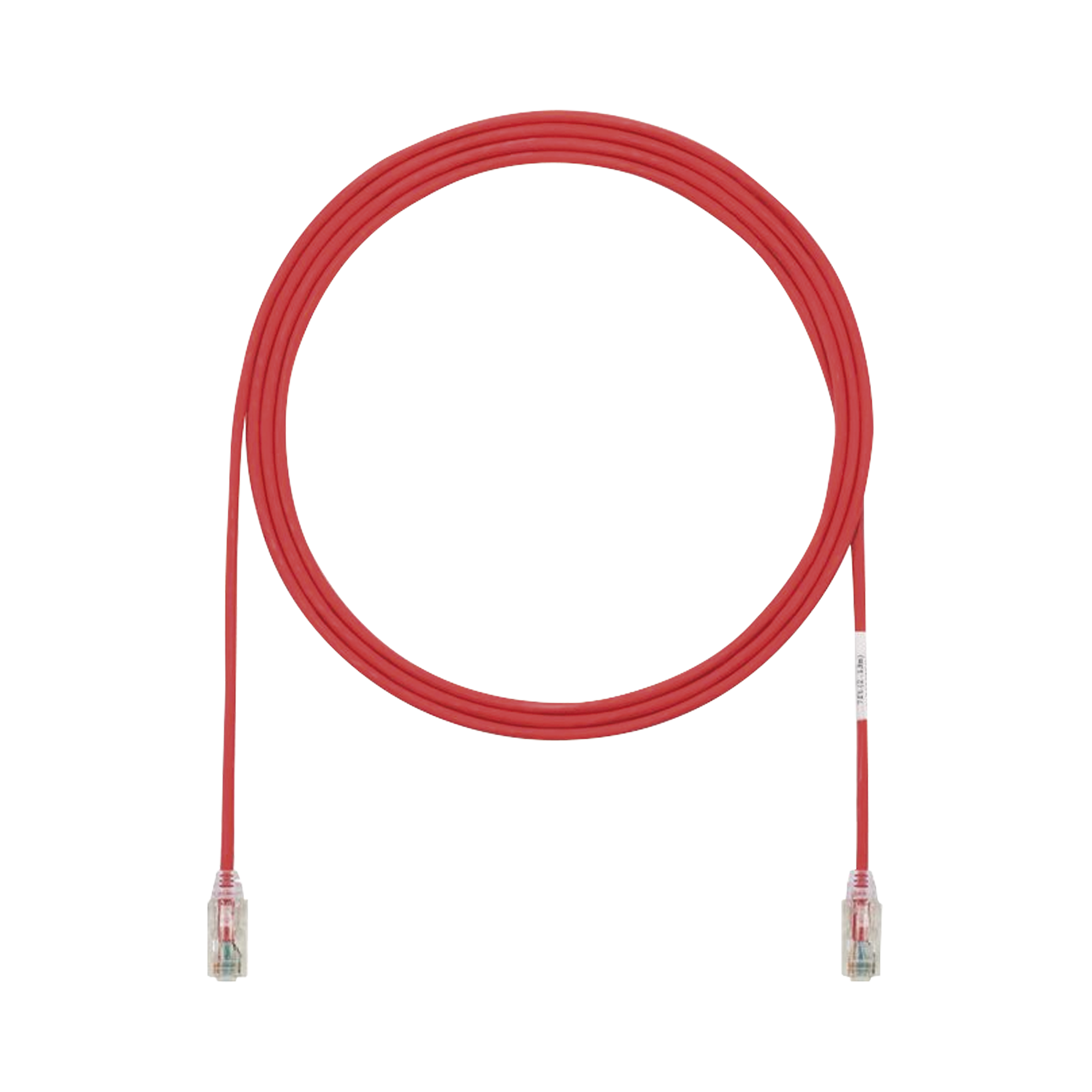 Cable de Parcheo TX6, UTP Cat6, Diámetro Reducido (28AWG), Color Rojo, 3ft