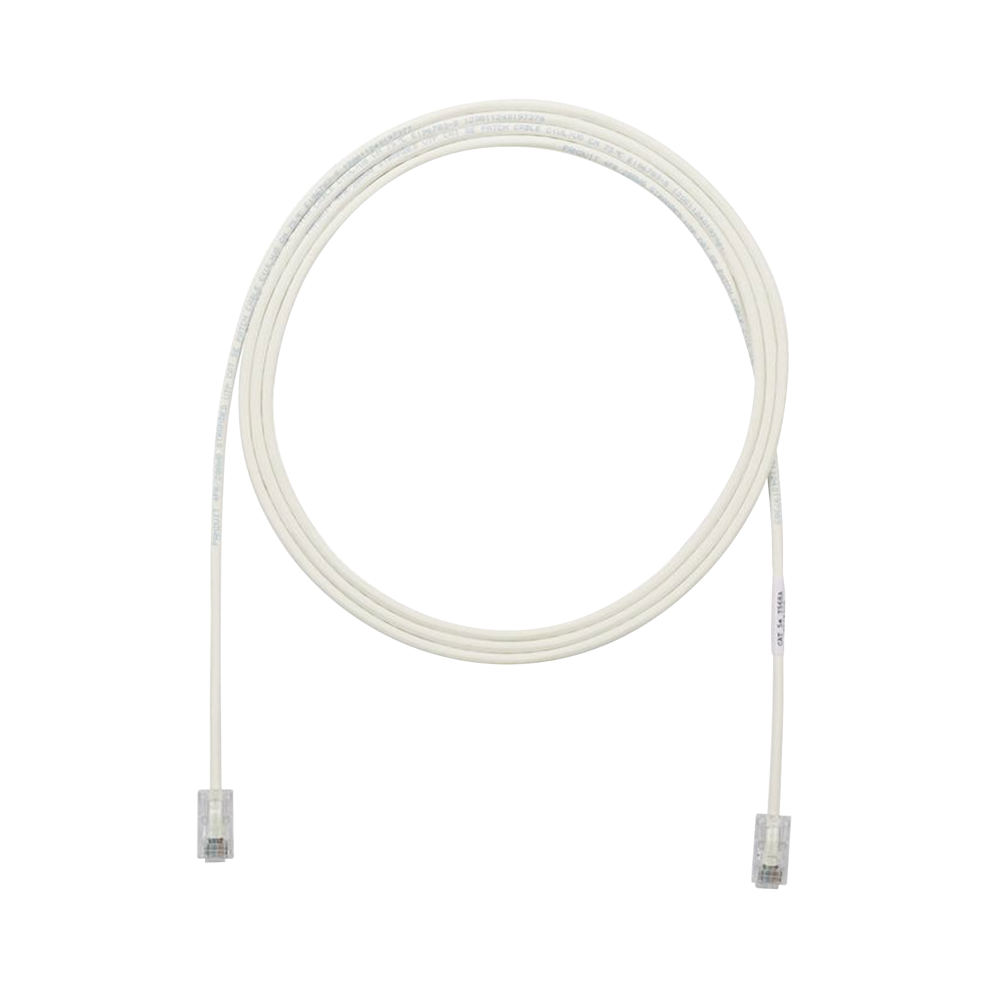 Cable de Parcheo UTP Cat6A, CM/LSZH, Diámetro Reducido (28AWG), Color Blanco Mate, 15ft