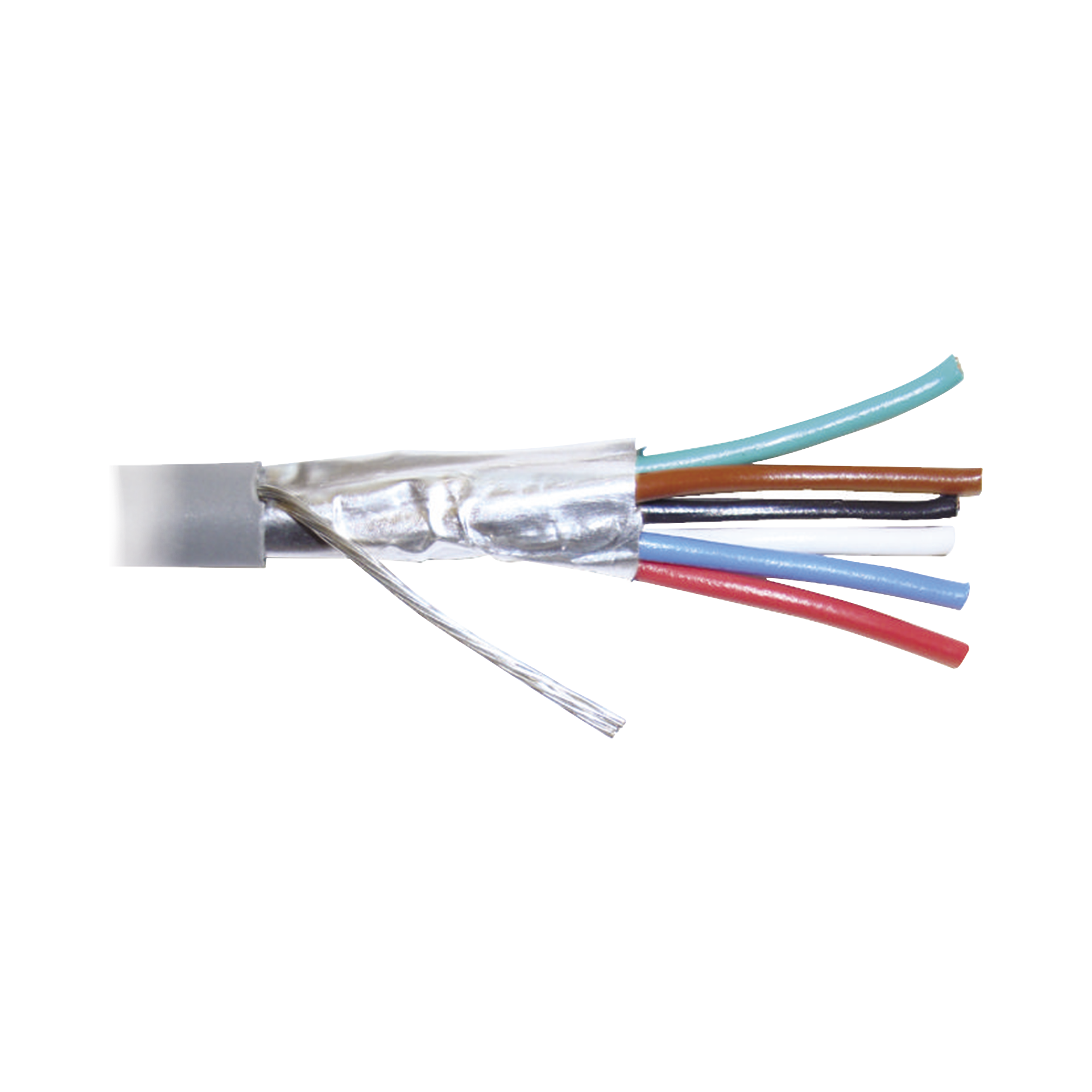 Bobina de 305 metros de cable 8 conductores, 22 AWG, tipo CMR, de color gris para aplicaciones en Alarmas de intrusión /Control de acceso/Interfonos y TV porteros/Automatización/Audio y Voceo.