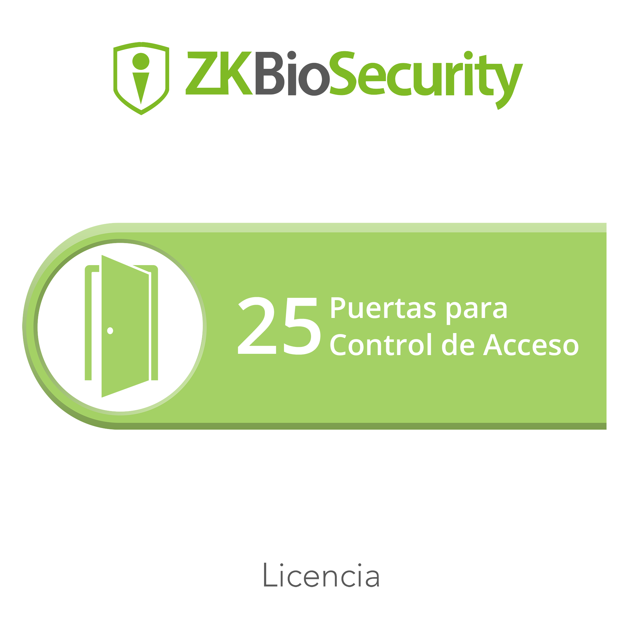 Licencia para ZKBiosecurity permite gestionar hasta 25 puertas para control de acceso