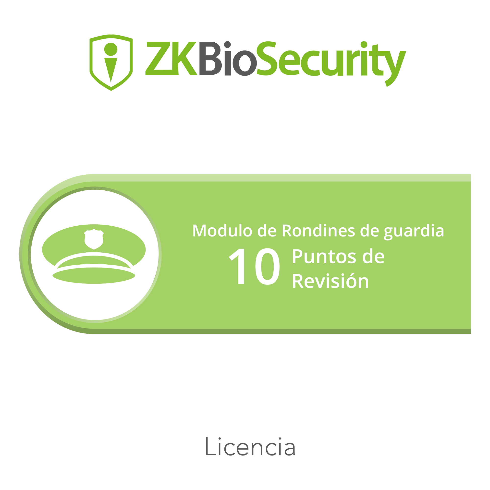 Licencia para ZKBiosecurity para modulo de rondines de guardia hasta 10 puntos de revision
