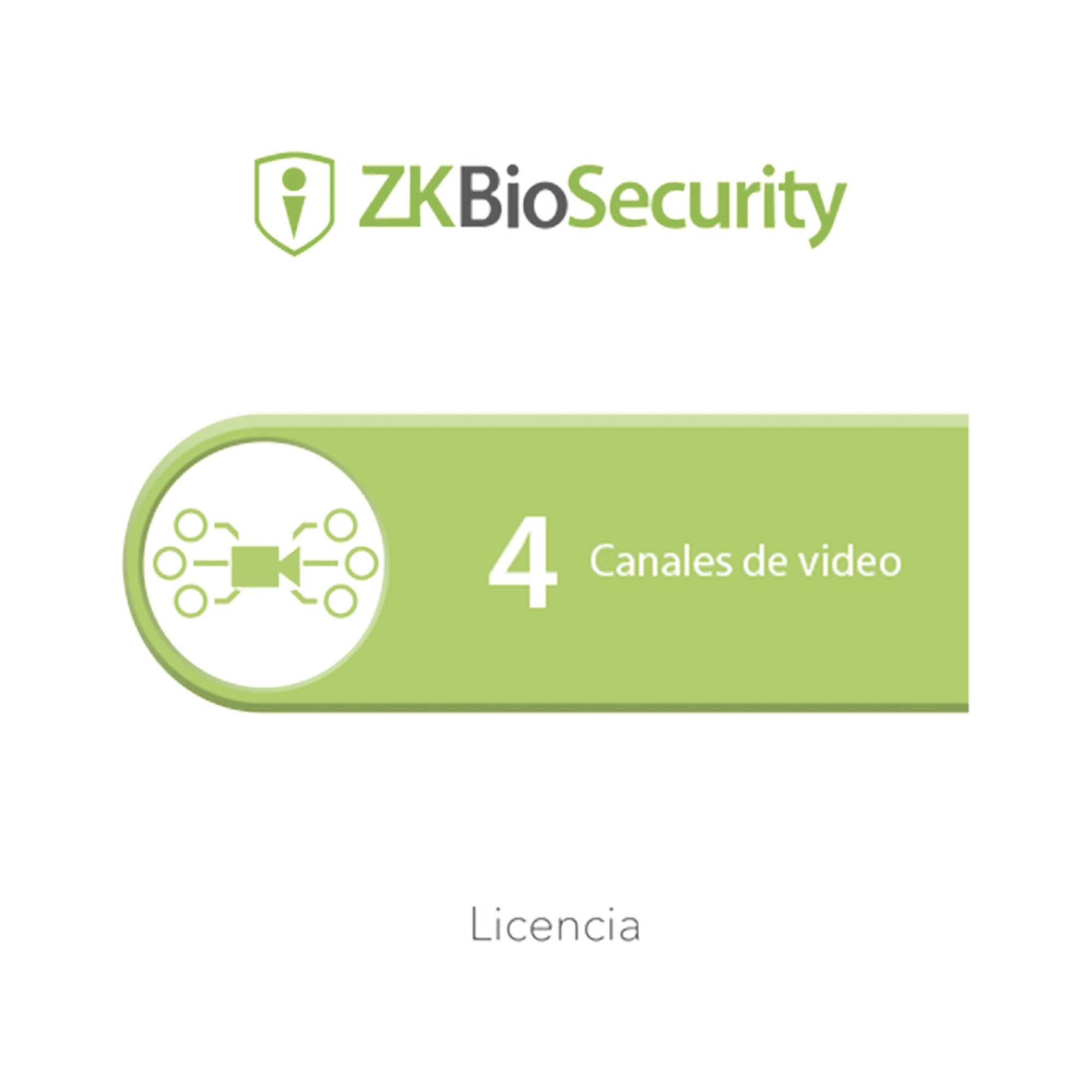 Licencia para ZKBiosecurity para modulo de video hasta 4 canales de video