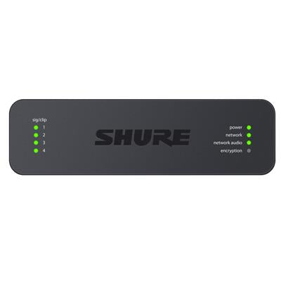 SHURE ANI4IN‐BLOCK Interfaz de Red Avanzada de audio de línea/micrófono Dante de 4 canales Microflex Advance de Shure (entradas de bloque)