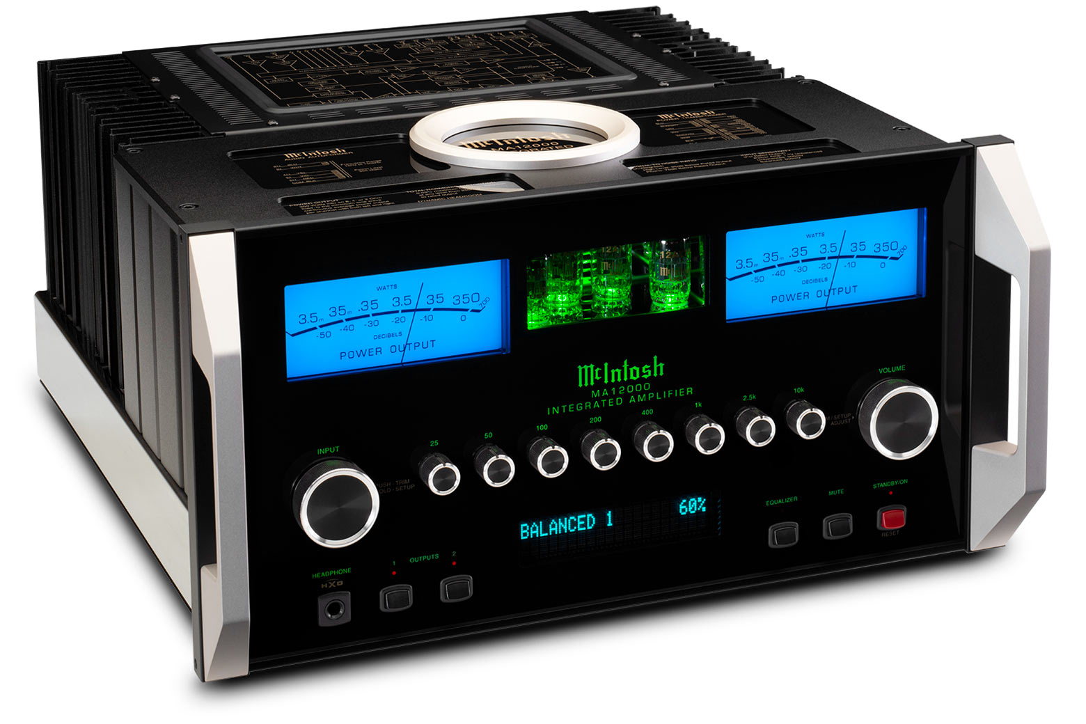 McIntosh MA12000 Amplificador integrado híbrido 2 canales 350W Híbrido preamplificador de válvulas y estado sólido  Entradas 10 analógicas 7 digitales