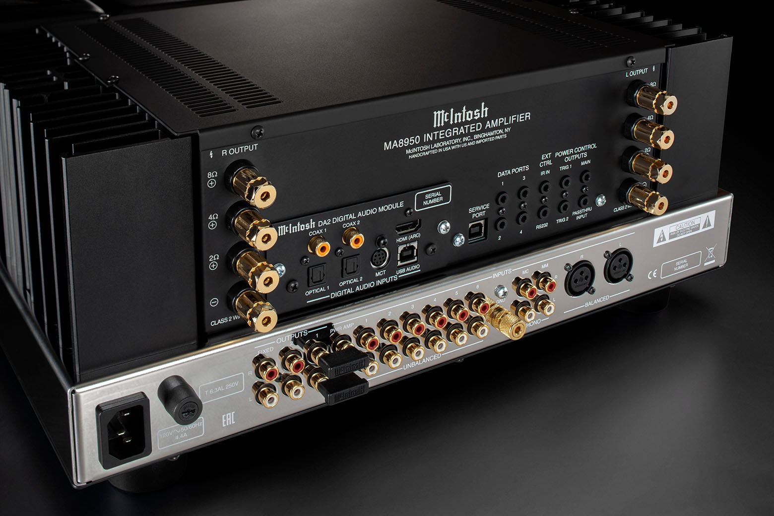 McIntosh MA8950 Amplificador integrado de 2 canales 200W x 2 canales,  Módulo Integrado de audio digital DA2 instalado