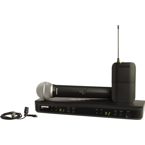 SHURE BLX1288/CVL Sistema de micrófono inalámbrico de dos canales, Mano y Lavalier (J11: 596 a 616 MHz)