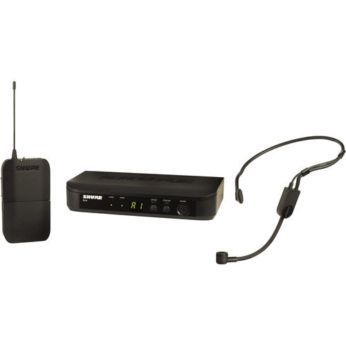 SHURE BLX14/P31 Sistema inalámbrico con micrófono de diadema cardioide P31, Vocal, , Transmisor cuerpo ligero, Receptor de mesa. K12: 614 - 638 MHz