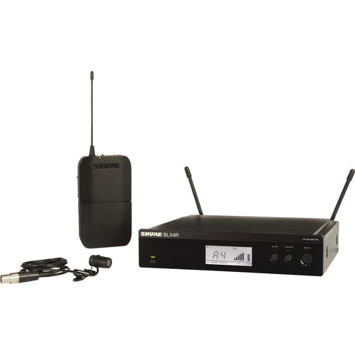 SHURE BLX14R/W85 Sistema de micrófono lavalier cardioide, Para locutores, presentadores y artistas inalámbrico de montaje en rack J11: 596 a 616 MHz