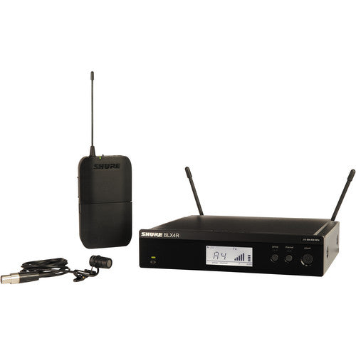 SHURE BLX14R/W85 Sistema de micrófono lavalier cardioide, Para locutores, presentadores y artistas inalámbrico de montaje en rack K12: 614 - 638 MHz