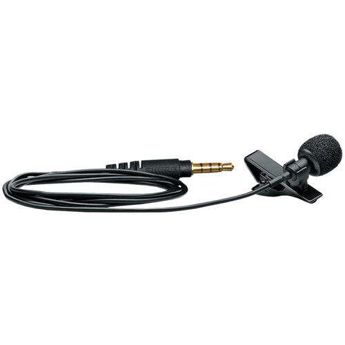 SHURE MOTIV MVL Micrófono Omnidireccional Lavalier para Smartphones, conector miniplug 3.5mm Para la grabación de entrevistas y producciones de vídeo