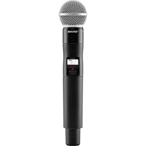 SHURE QLXD2/SM58-J50 Micrófono de mano con transmisor inalámbrico digital con cápsula SM58, cápsula intercambiable, (J50A: 572 a 608 + 614 a 616 MHz)
