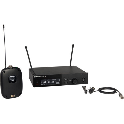 SHURE SLXD14/85 Sistema de micrófono inalambrico lavalier cardioide WL185, receptor de montaje en rack SLXD (G58: 470 a 514 MHz)