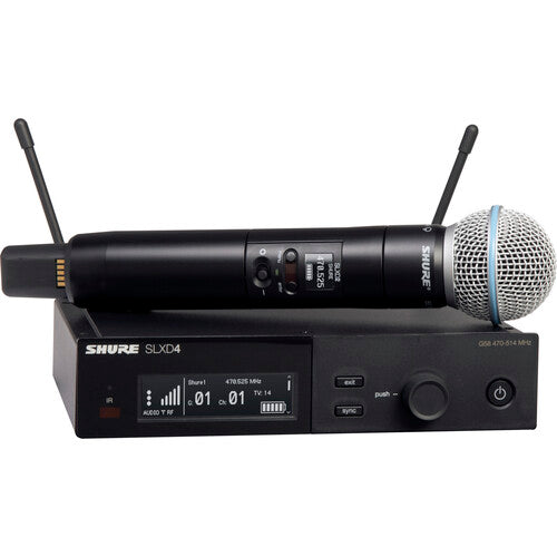 SHURE SLXD24/B58 Sistema de micrófono inalámbrico de mano capsula Beta 58A (G58: 470 a 514 MHz)