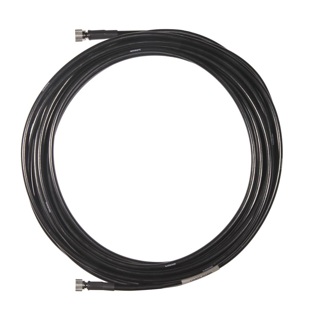 Shure Cable coaxial SMA inverso de 15,2 m para uso con aplicaciones de montaje remoto inal‡mbrico digital avanzado GLX-D.