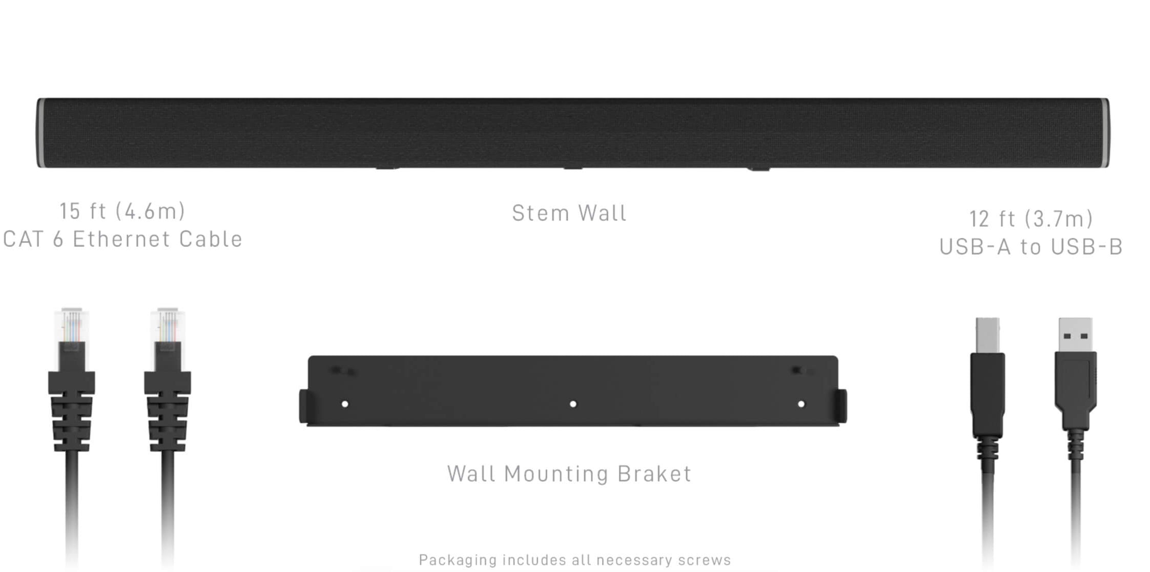 SHURE STEM WALL Micrófonos y Altavoz de montaje en pared con cancelación de ruido de Stem Audio